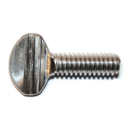 Midwest Fastener Thumb Screw, 1/4"-20 Thread Size, Spade, Stainless Steel, 3/4 in Lg, 6 PK 31707
